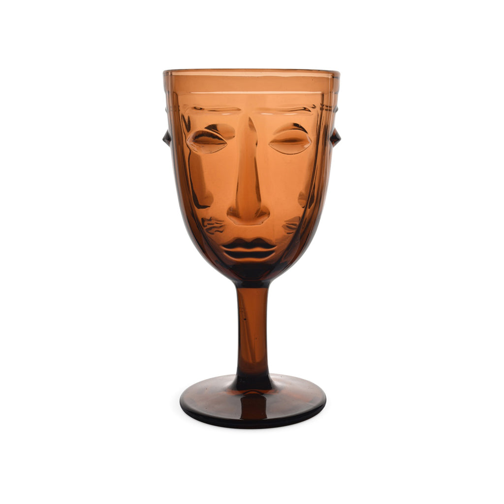 Verre à pied visage - Vert