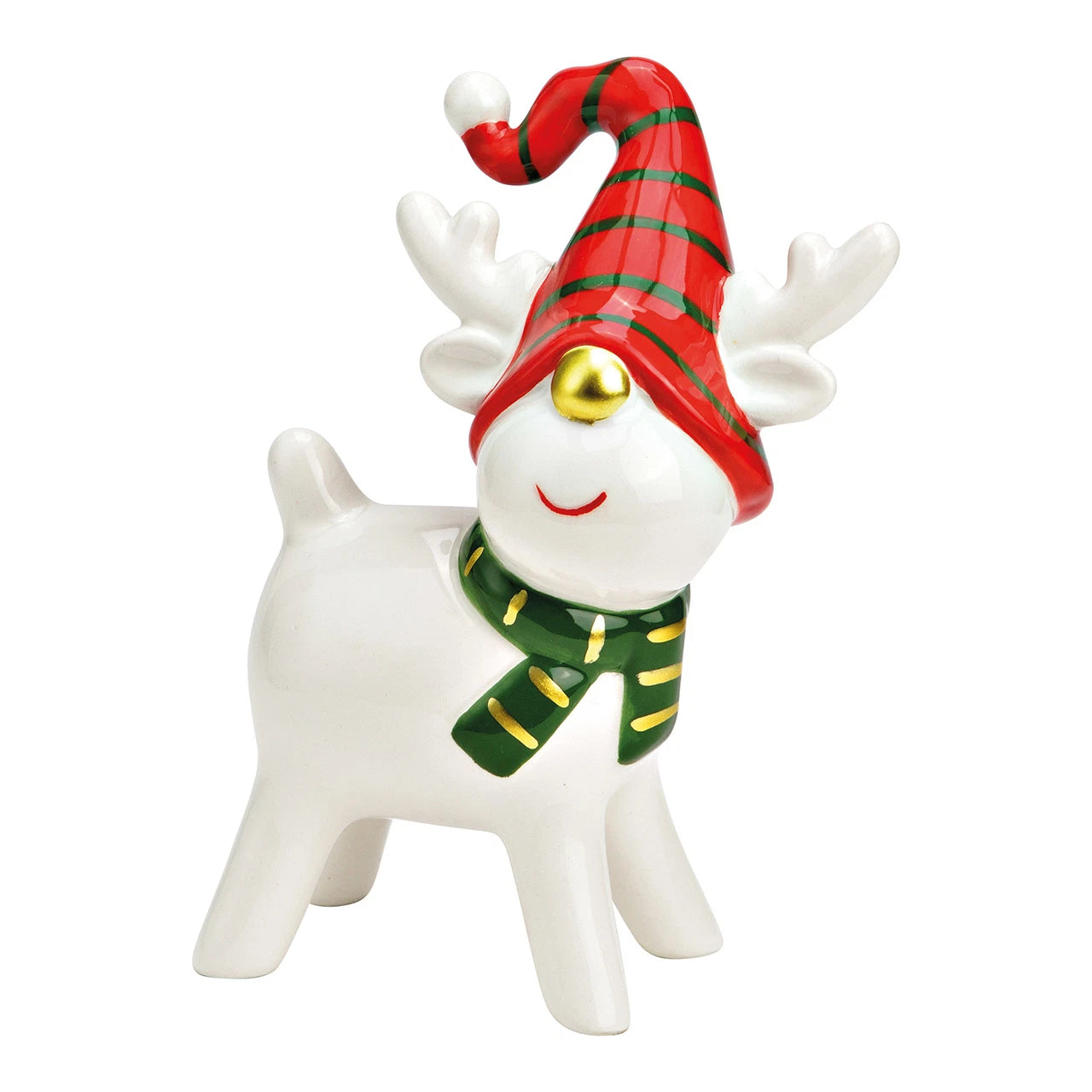 Renne bonnet écharpe MM - Blanc rouge et vert