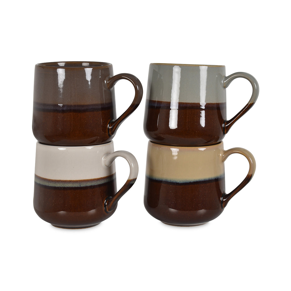Mug bicolore blanc crème et marron