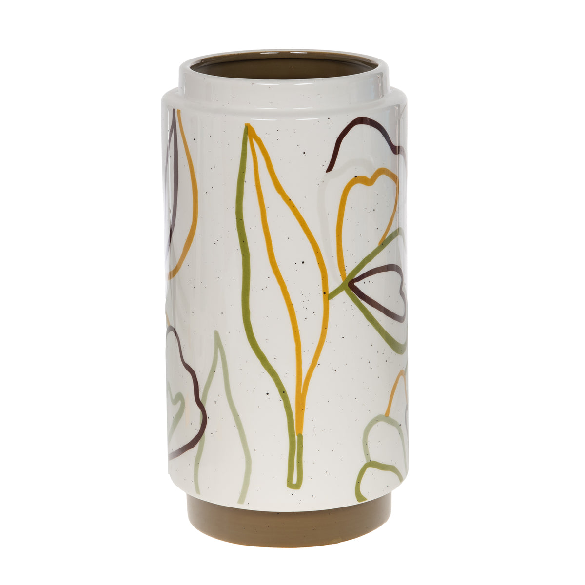 Vase - Crème orange et vert