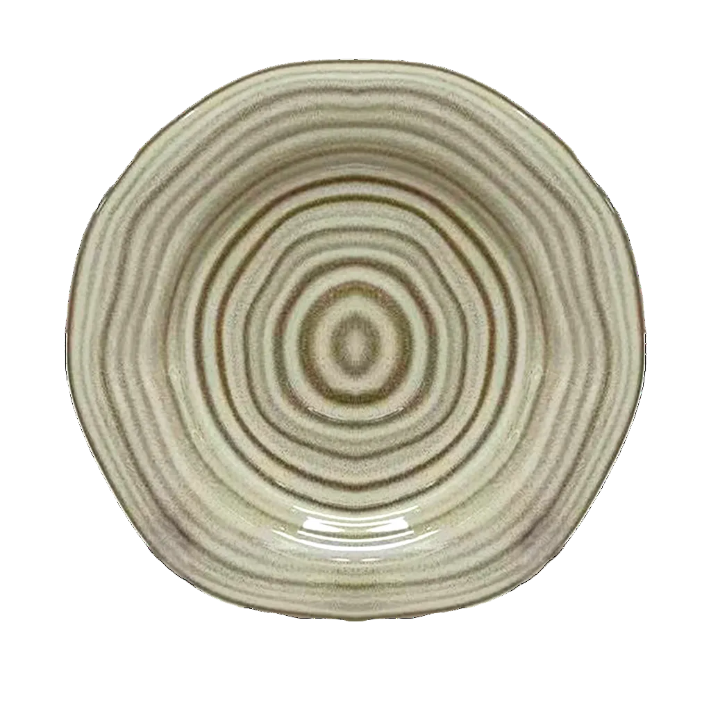 Assiette plate spirale - Vert matcha