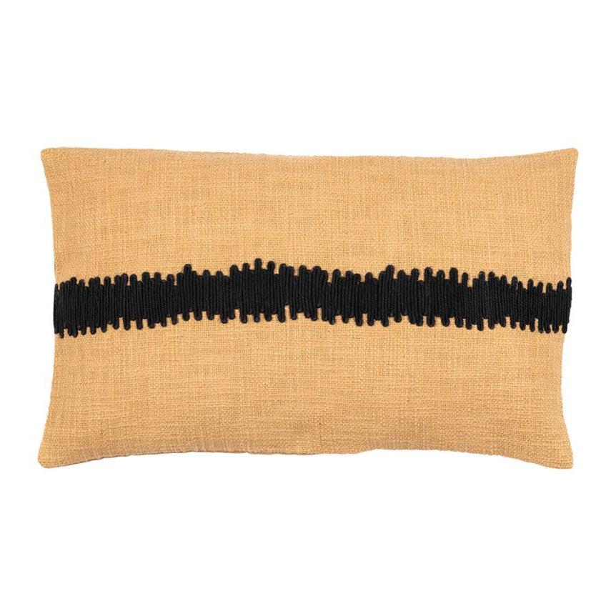 Housse de coussin 45x45cm - Beige et noir