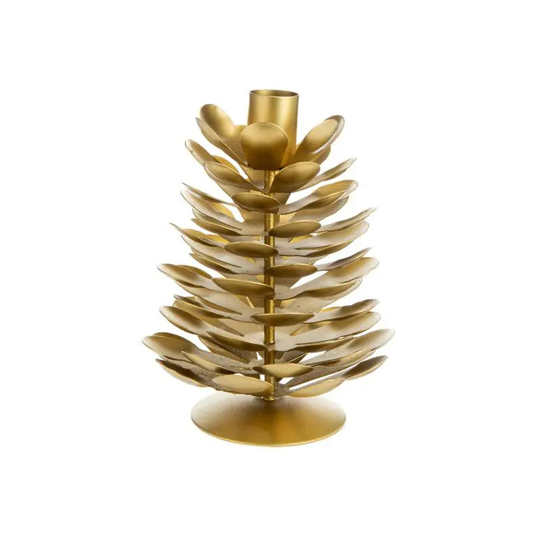 Bougeoir feuille - or