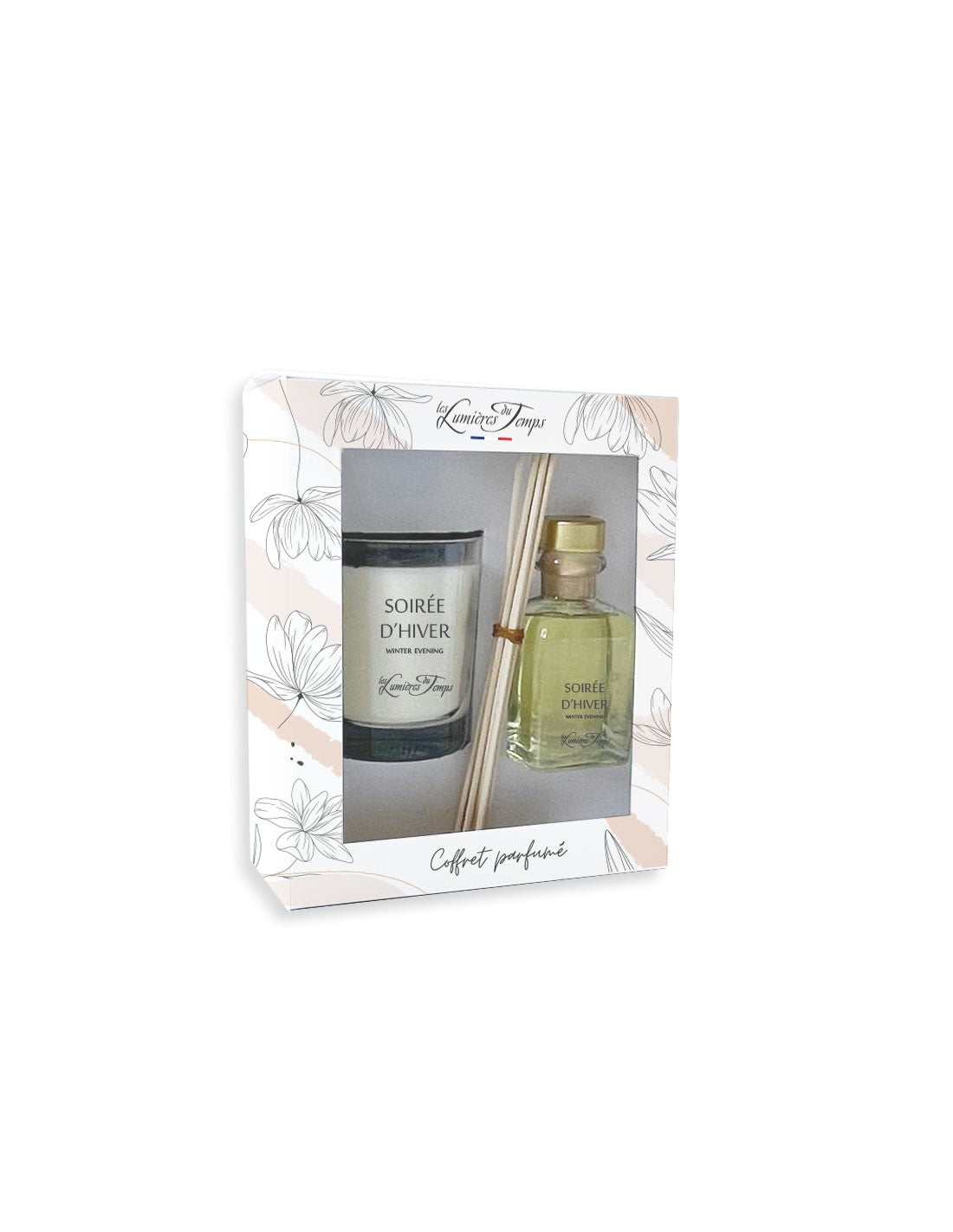 Coffret bougie 180gr + diffuseur 100ml soiree d'hiver