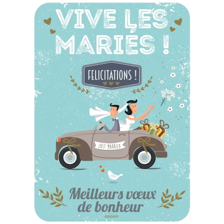 Carte postale - Vive les mariés