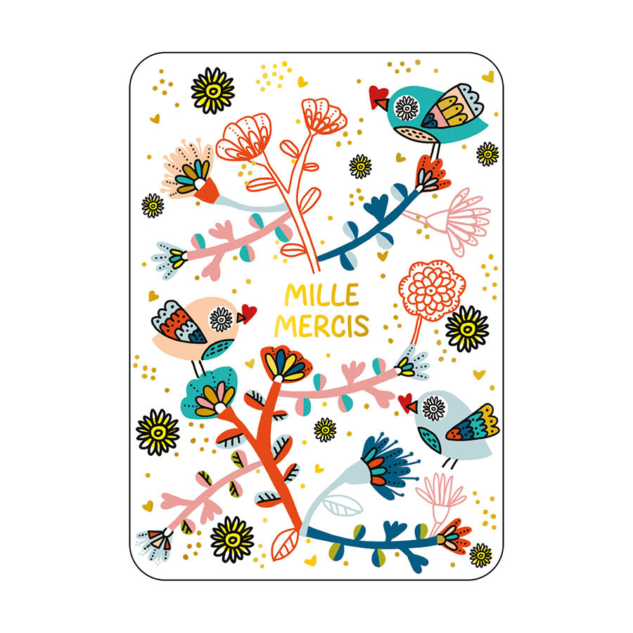 Carte postale - Mille mercis fleur