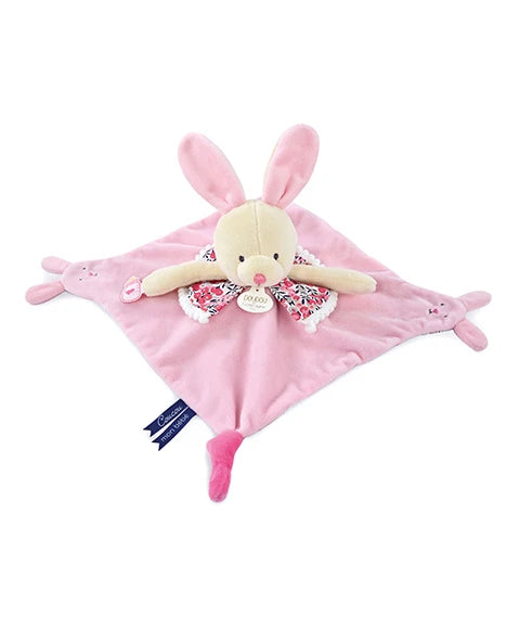 Doudou marionnette panda - Bleu vert