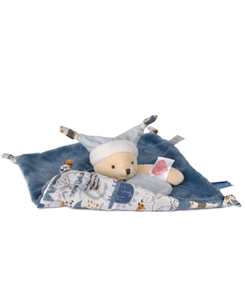 Doudou plat ourson - Marron