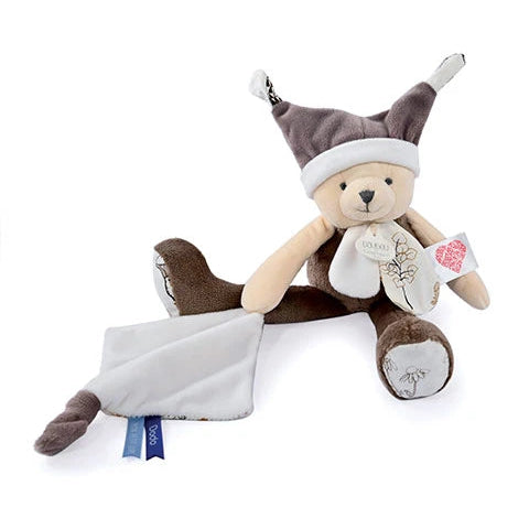 Doudou pantin ourson - Bleu