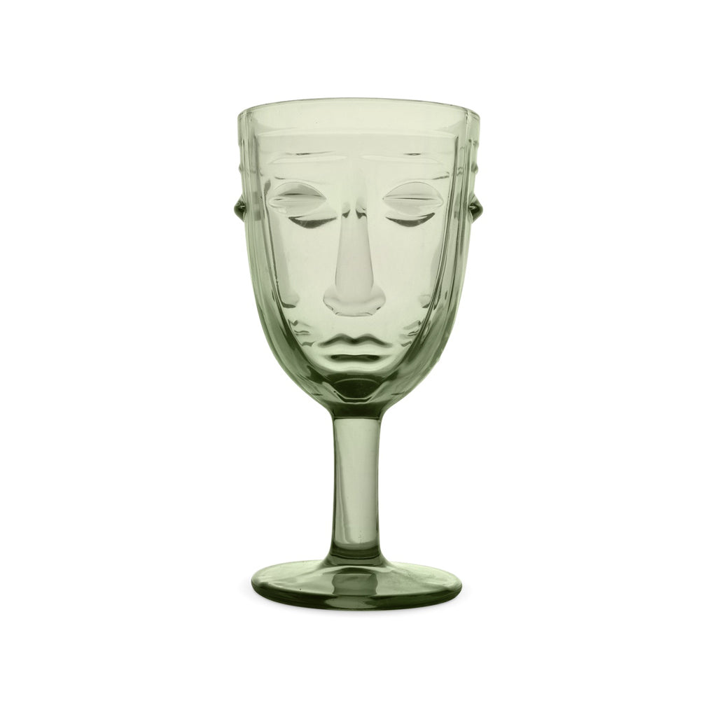 Verre à pied visage - Ambre