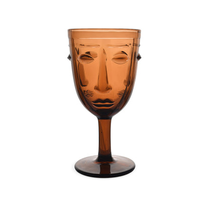 Verre à pied visage - Vert