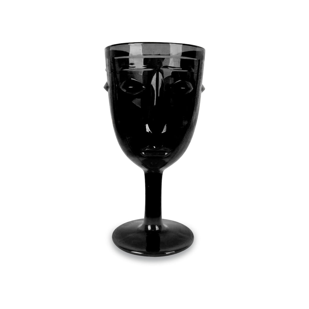 Verre à pied visage - Vert