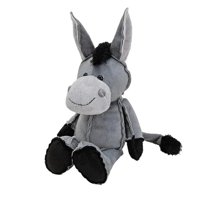 Peluche âne grise assise