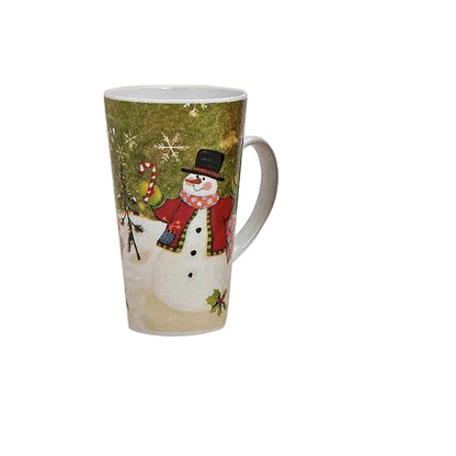 Grand mug bonhomme de neige chapeau - Vert