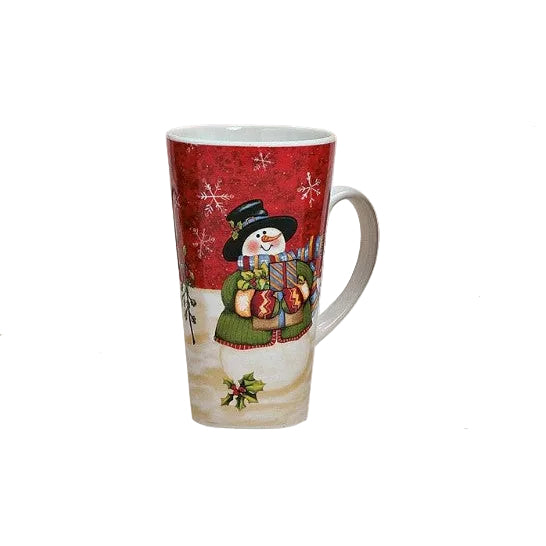 Grand mug bonhomme de neige chapeau - Vert