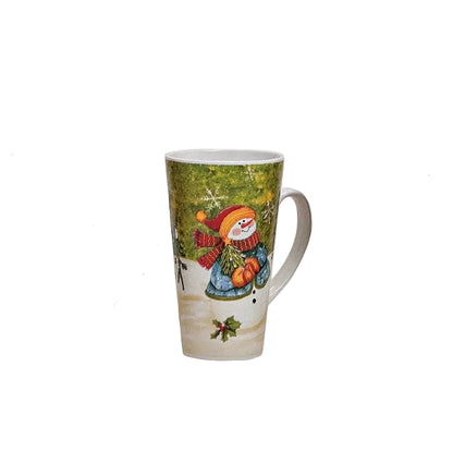 Grand mug bonhomme de neige chapeau - Vert