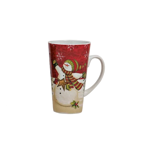 Grand mug bonhomme de neige chapeau - Vert