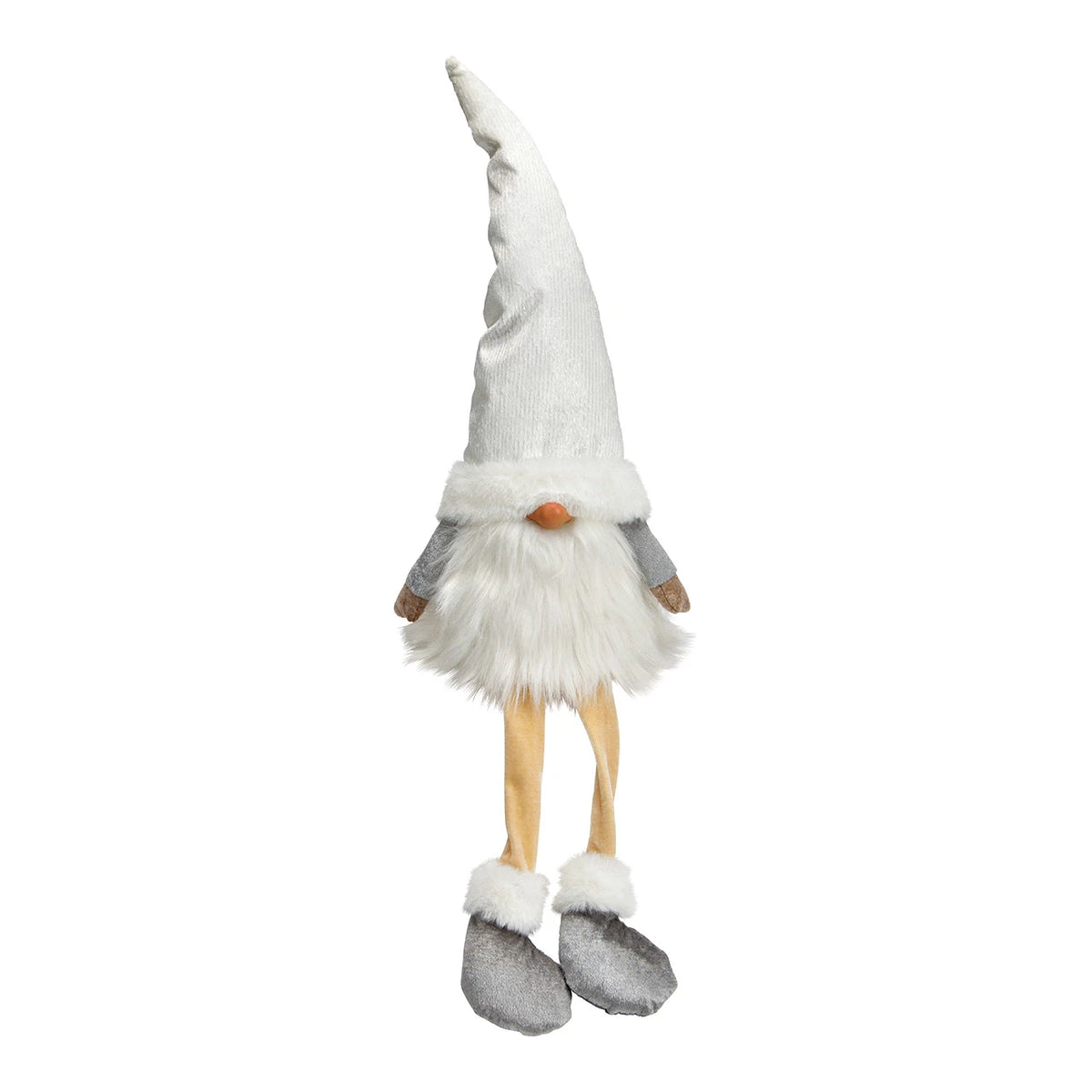 Gnome jambes tombantes - Blanc et gris