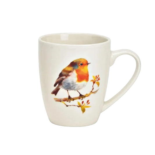 Tasse colibri - Blanc et orangé