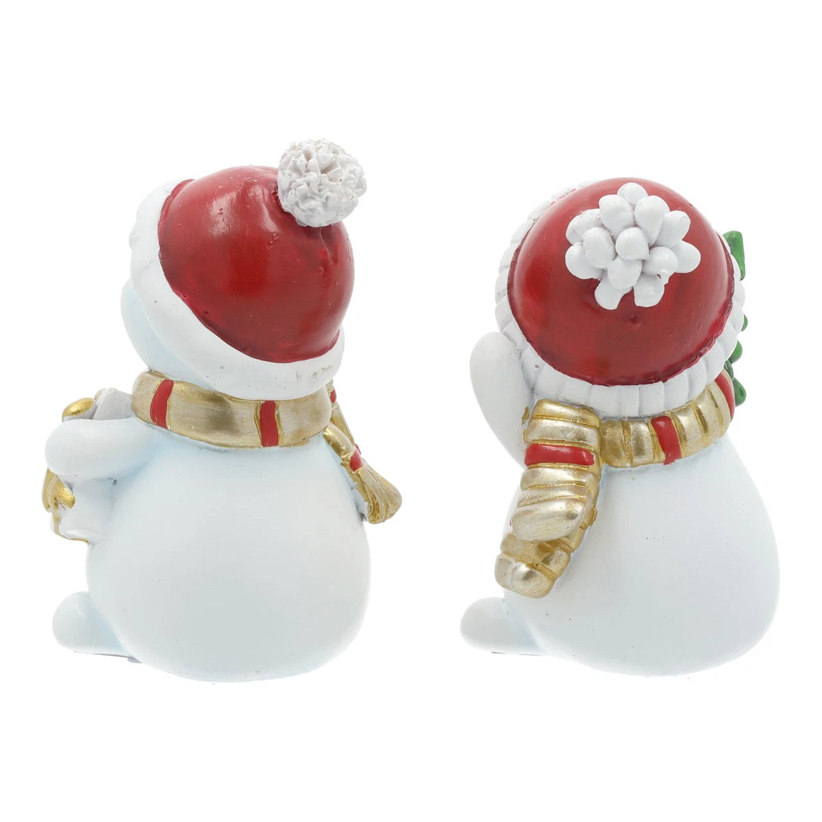 Bonhomme de neige sapin - Blanc et rouge