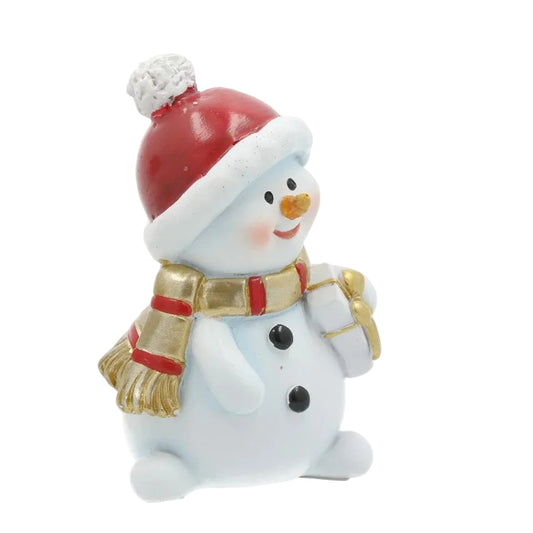 Bonhomme de neige sapin - Blanc et rouge