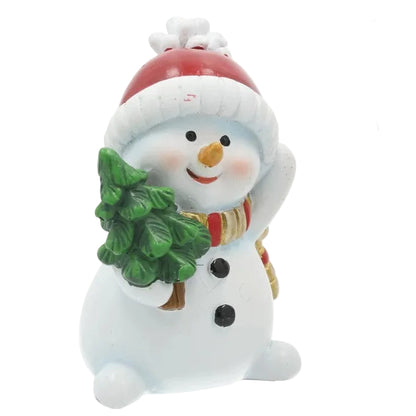 Bonhomme de neige sapin - Blanc et rouge