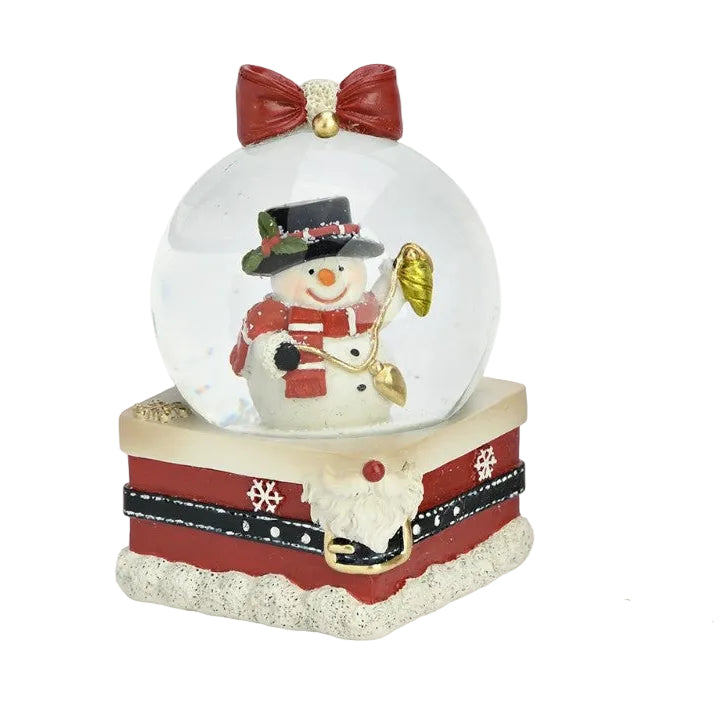 Boule à neige bonhomme de neige - Rouge et blanc