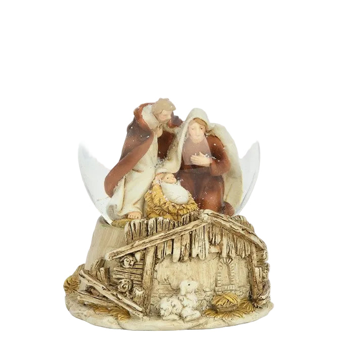 Boule à neige scène de crèche - Marron doré
