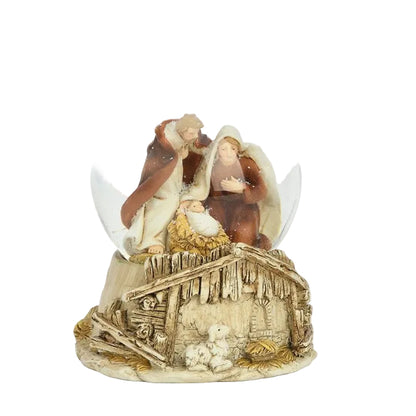 Boule à neige scène de crèche - Marron doré