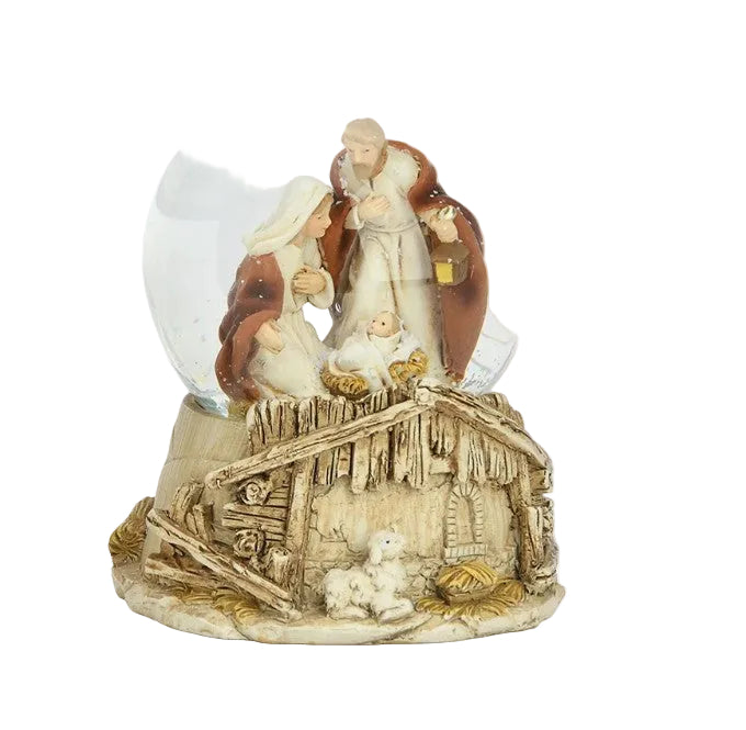 Boule à neige scène de crèche - Marron doré