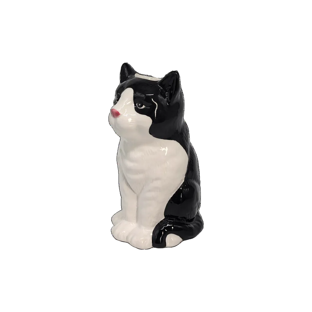 Vase chat - Noir et blanc