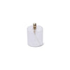 Lampe à huile cylindrique en verre martelé MM - Transparent