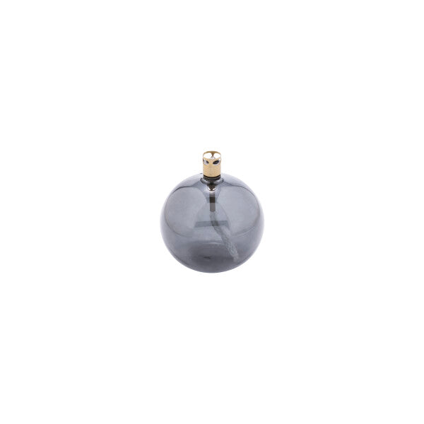 Lampe à huile ronde en verre PM - Gris