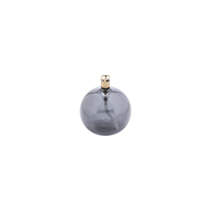 Lampe à huile ronde en verre PM - Gris