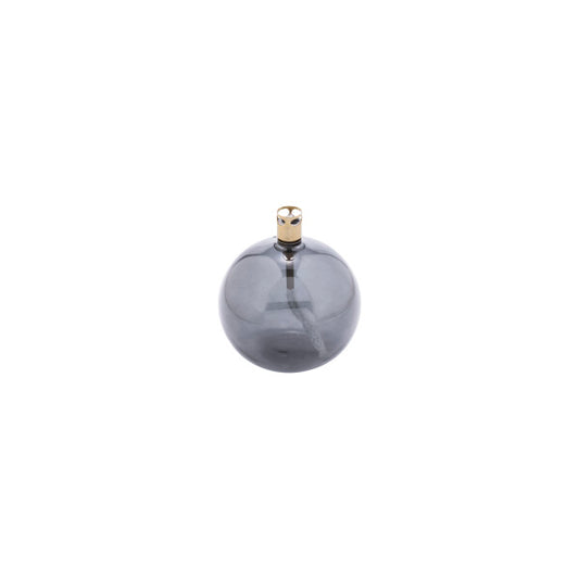 Lampe à huile ronde en verre PM - Gris