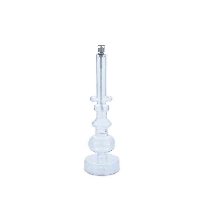 Bougeoir lampe à huile en verre MM - Blanc translucide