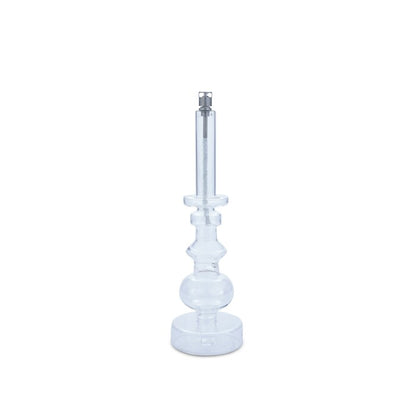 Bougeoir lampe à huile en verre MM - Blanc translucide
