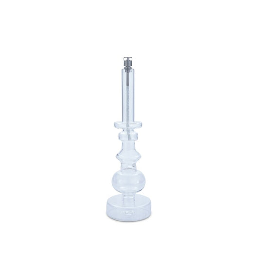 Bougeoir lampe à huile en verre MM - Blanc translucide