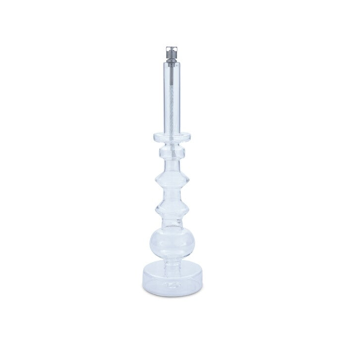 Bougeoir lampe à huile en verre GM - Blanc translucide