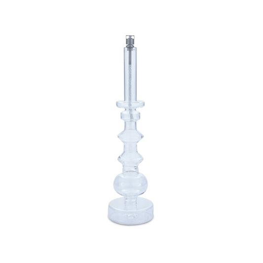 Bougeoir lampe à huile en verre GM - Blanc translucide