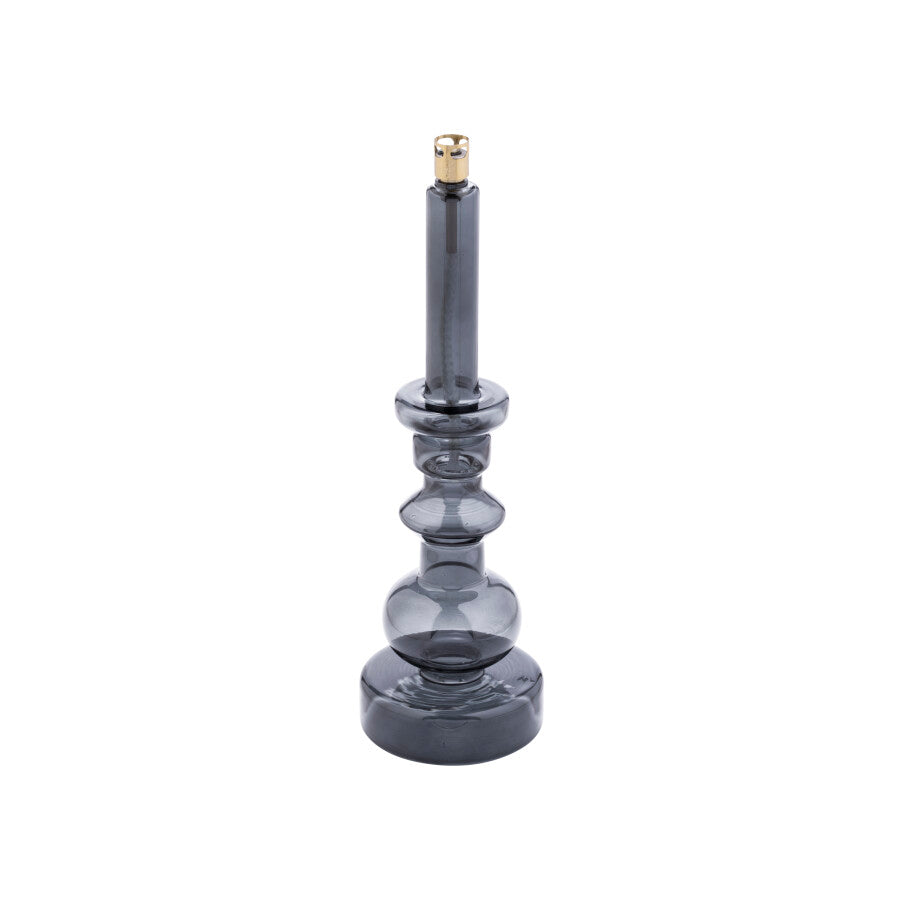 Bougeoir lampe à huile en verre MM - Gris