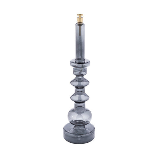 Bougeoir lampe à huile en verre GM - Gris