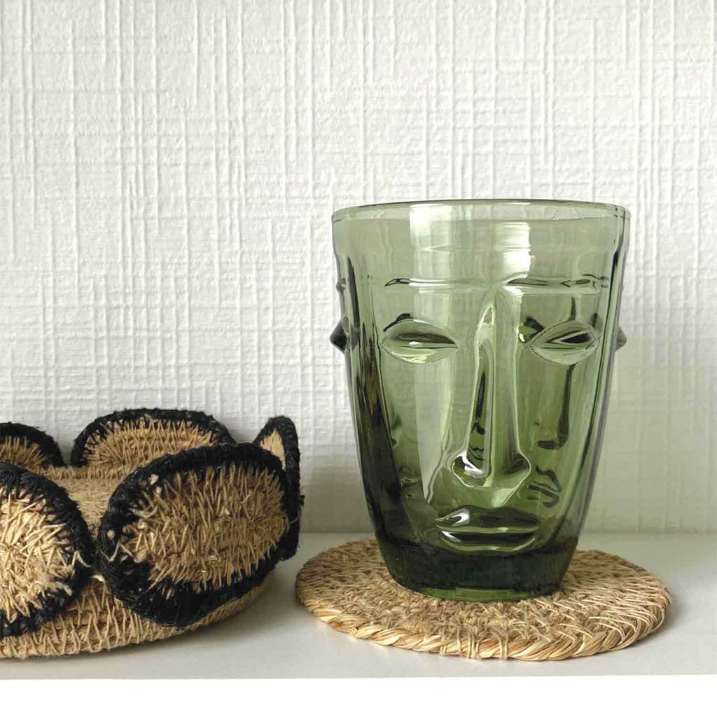 Verre visage - Vert