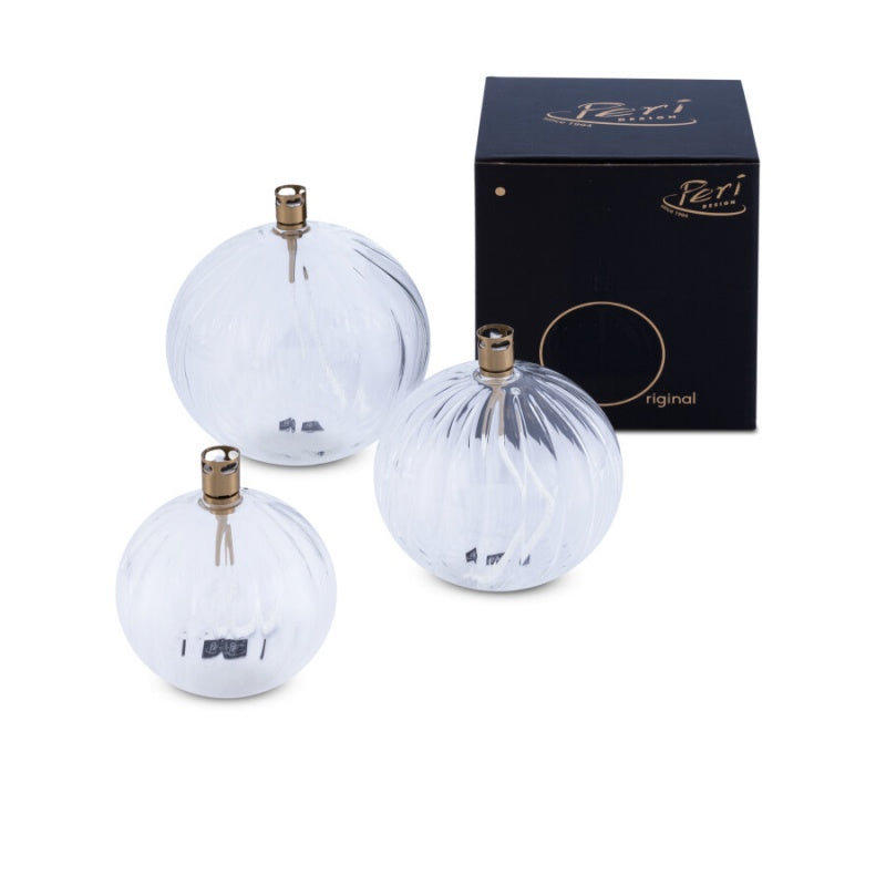 Lampe à huile ronde élégante GM - Transparent