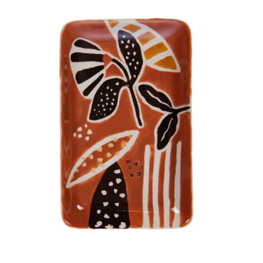 Coupelle d'automne en grès - Marron terracotta
