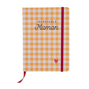 Carnet incroyable maman - Blanc et jaune
