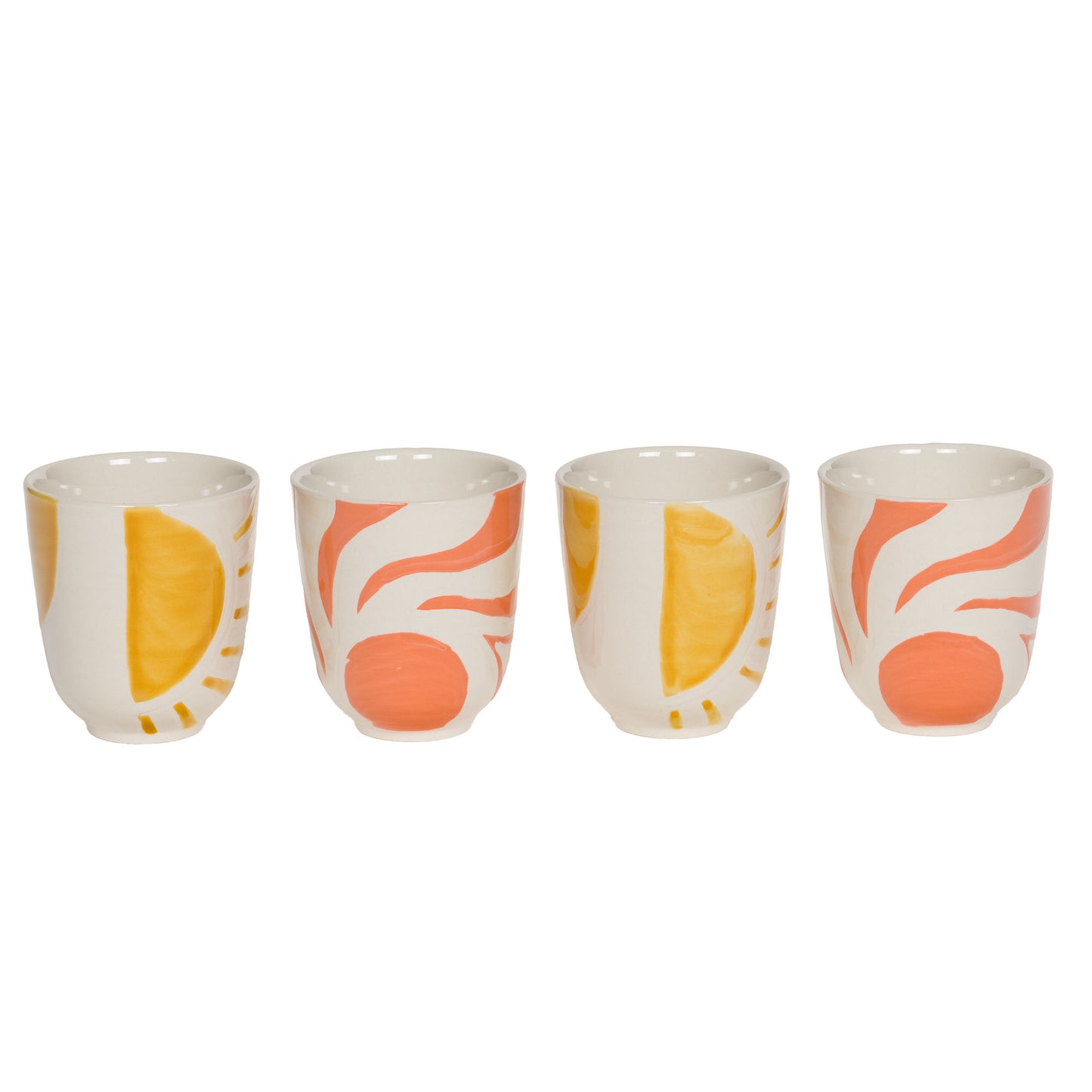 Tasse expresso soleil - Crème ivoire et orange