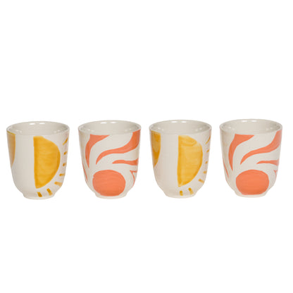 Tasse expresso soleil - Crème ivoire et orange