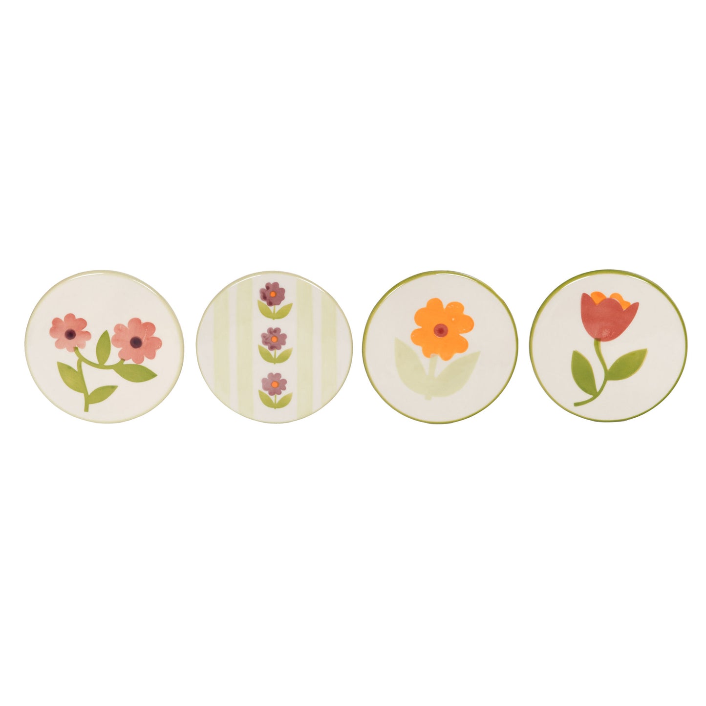 Sous verre fleur vintage - Rouge tendre