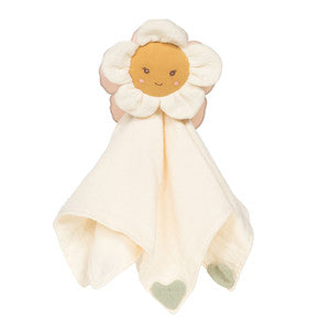 Doudou marguerite - Ecru et vert pastel